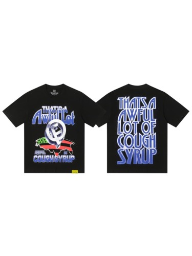 Hip Hop Streetwear Gothic Stacked Letter Slogan USA Continent Map Emblem Badge Double Side Tee 29303789
