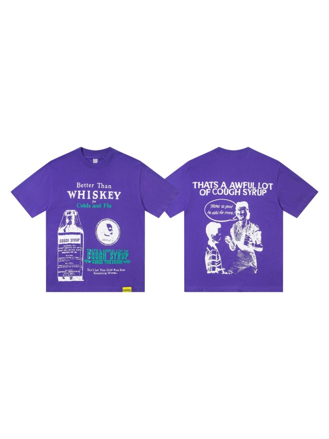 Retro Old Fashion Drug Label Typography Front Comic Bubble Text Graphic Print Tee 29303849