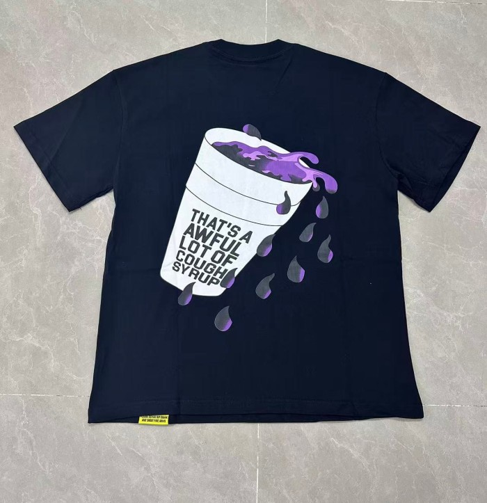 PO' UP US City Name List Green Box Text Gradient Flame Front Purple Syrup Dripping Disposable Cup Print Tee 2 colors 29303911
