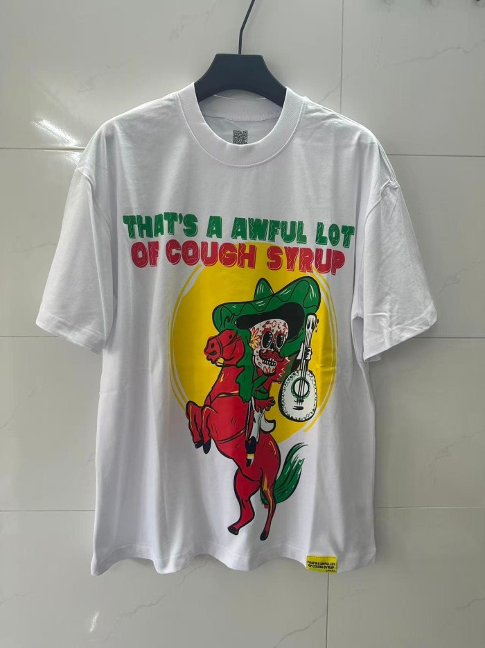 Day Of The Dead Mariachi Skeleton Horse Rider English Spanish Slogan Double Sided Print Tee 2 colors 29303796