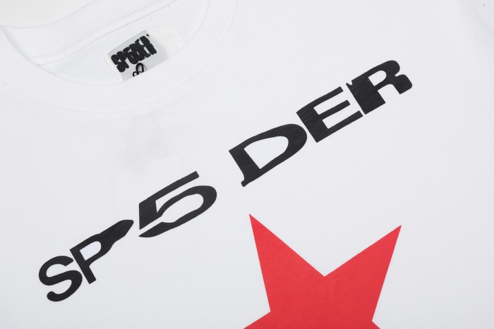 Text On Top Large Solid Red Five Point Star Below Single Chest Print T-Shirt 2 colors 29304192