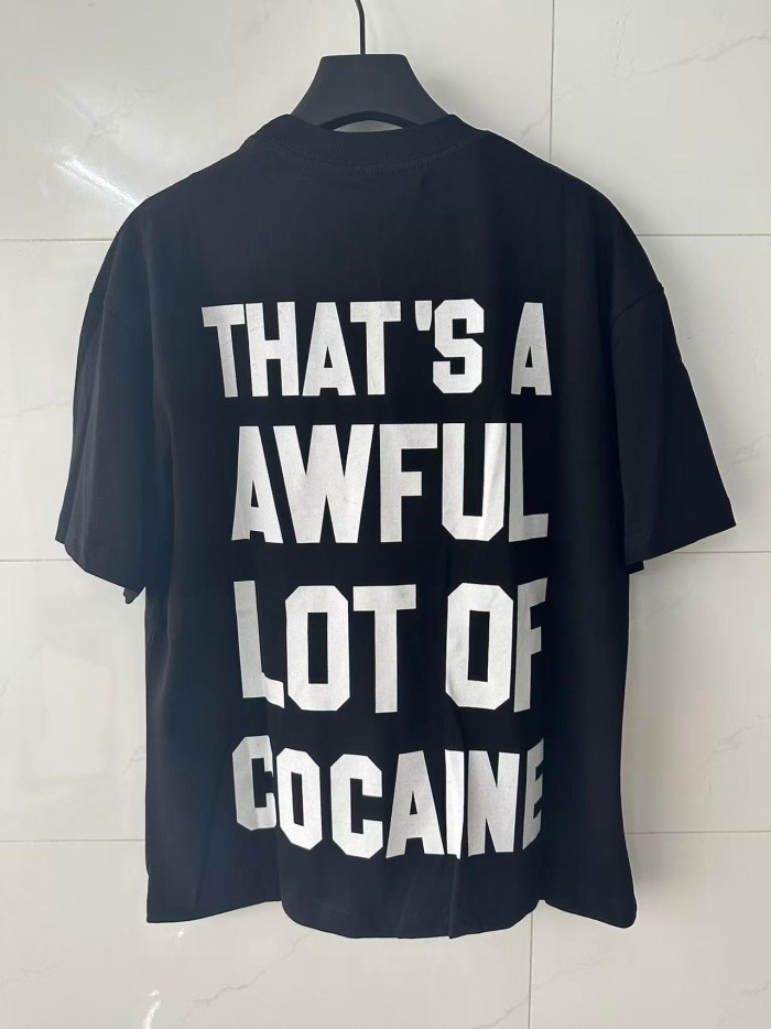 Movie Scene Two Characters Stacked Cash Portrait Photo Asaali Cursive Signature Contrast Double Slogan Tee 29303852