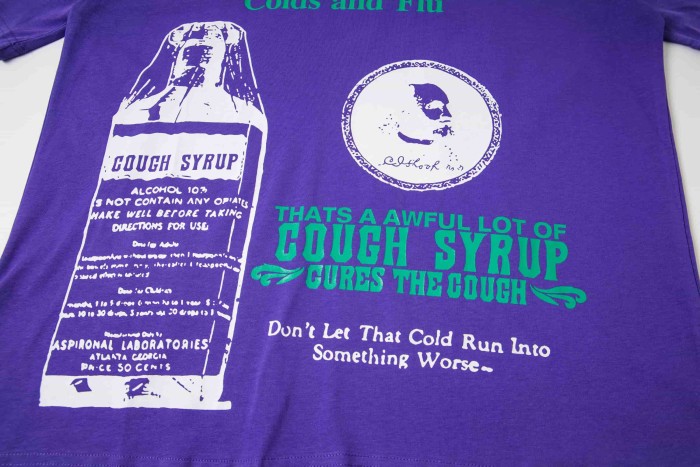 Retro Old Fashion Drug Label Typography Front Comic Bubble Text Graphic Print Tee 29303849