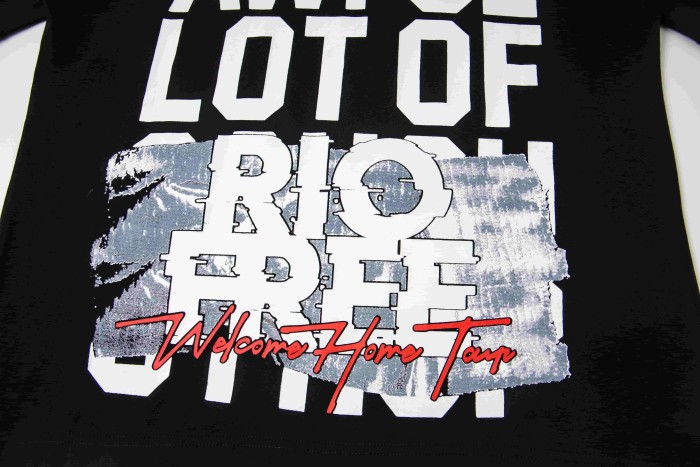 Rapper Portrait Los Angeles Signature Rio Free Motif Print Tee 2 colors 29303818