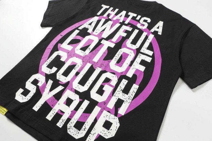 Pink Graffiti Typography Dual Line Front Circular Frame Grunge Text Print Tee 2 colors 29303963