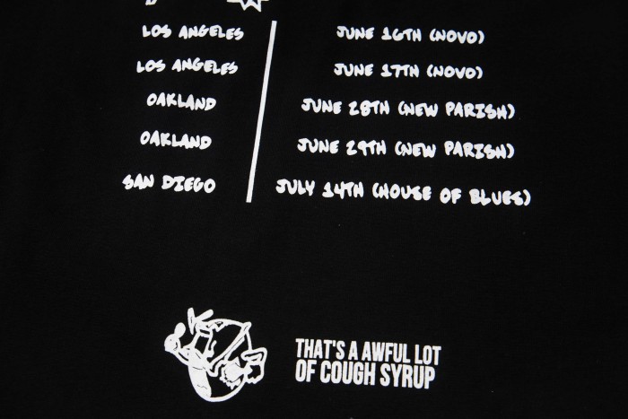 03 Greedo Tour Drip Font Purple Tint Portrait Front Concert City Venue Schedule Text Print Tee 29303881