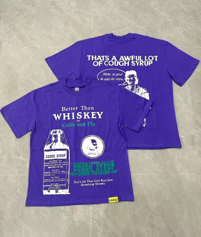 Retro Old Fashion Drug Label Typography Front Comic Bubble Text Graphic Print Tee 29303849