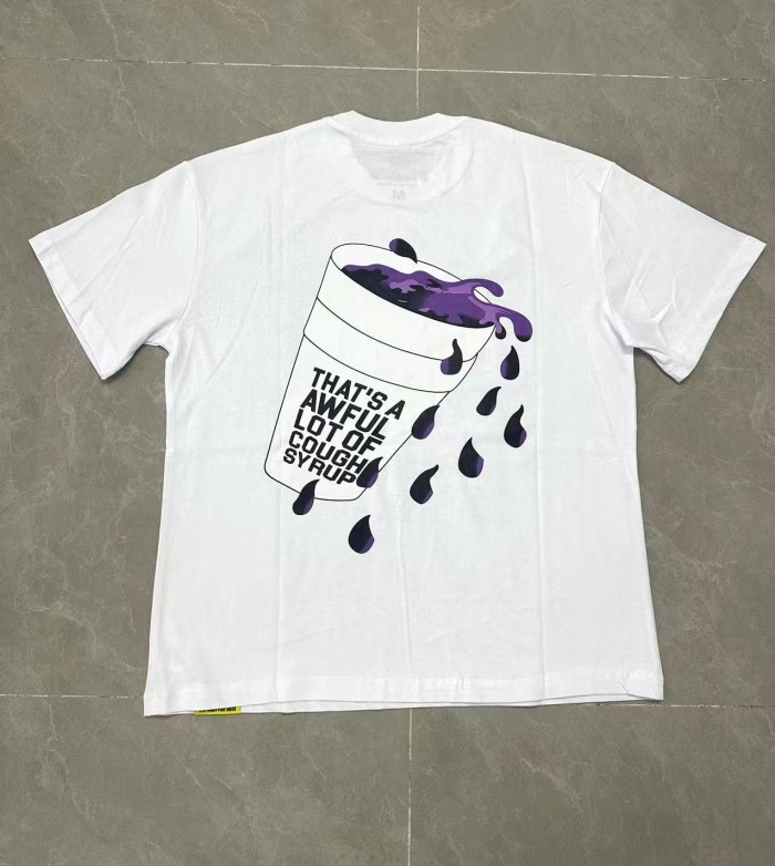 PO' UP US City Name List Green Box Text Gradient Flame Front Purple Syrup Dripping Disposable Cup Print Tee 2 colors 29303911