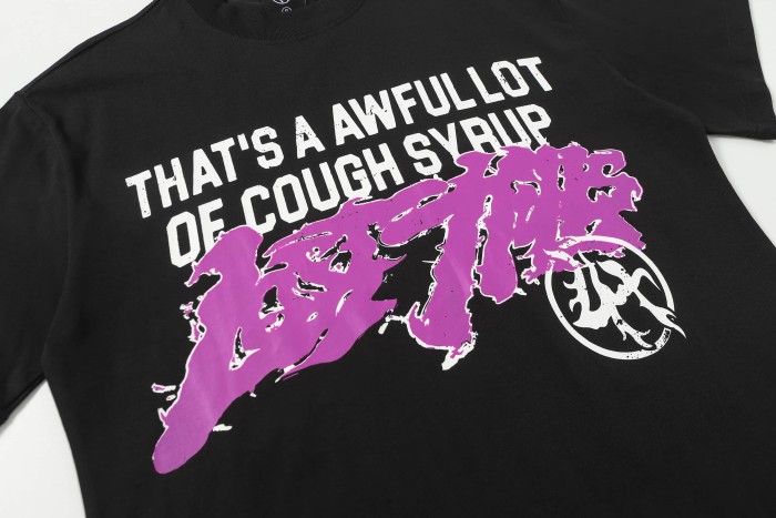 Pink Graffiti Typography Dual Line Front Circular Frame Grunge Text Print Tee 2 colors 29303963