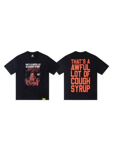 Red Hue Grim Reaper Group Portrait Gothic Death Letter Front Large Orange Bold Block Slogan Print Tee 29303887
