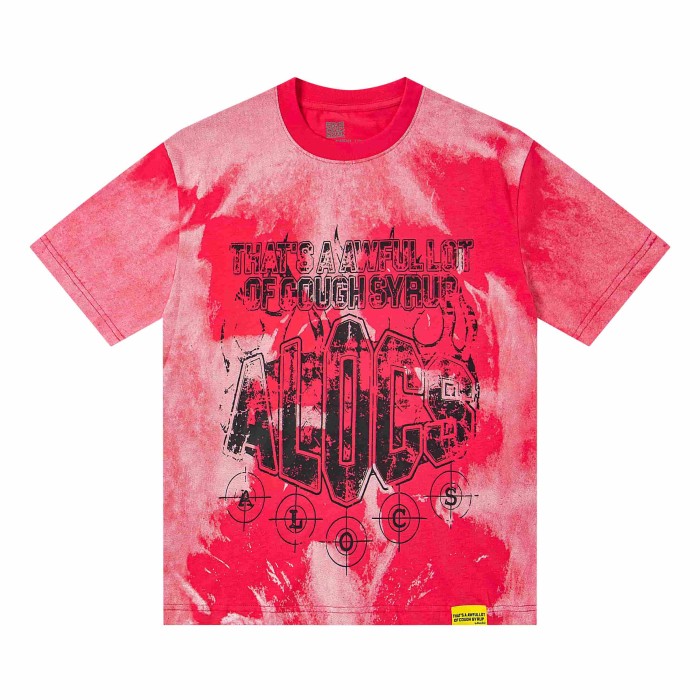 Gothic Stacked ALDCS Letter Crosshair Target Circle Detail Large Worn Number 18 Graphic Print Tee 2 colors 29303872