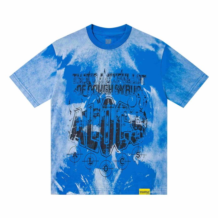 Gothic Stacked ALDCS Letter Crosshair Target Circle Detail Large Worn Number 18 Graphic Print Tee 2 colors 29303872