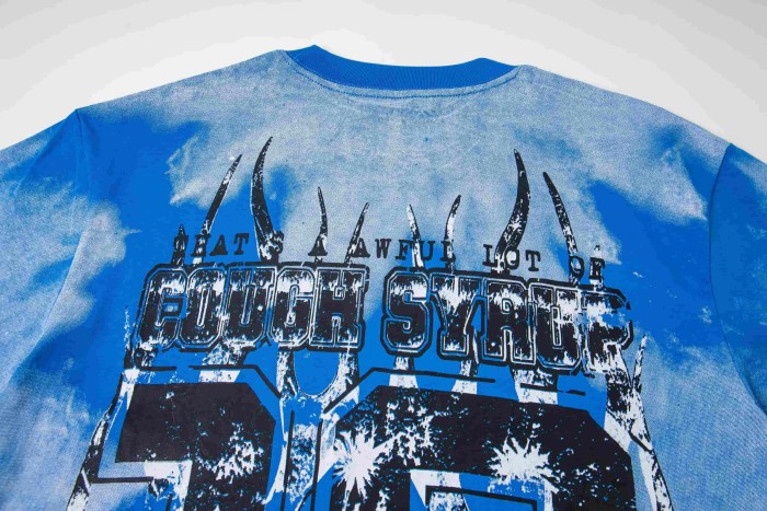 Gothic Stacked ALDCS Letter Crosshair Target Circle Detail Large Worn Number 18 Graphic Print Tee 2 colors 29303872
