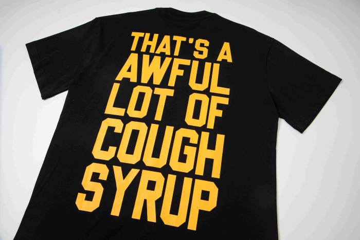 The Last Supper Hip Hop Rapper Group Remake Painting Front Large Bold Yellow Block Letter Slogan Print Tee 29303902