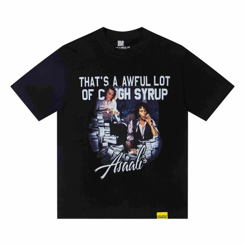 Movie Scene Two Characters Stacked Cash Portrait Photo Asaali Cursive Signature Contrast Double Slogan Tee 29303852