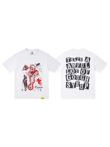 Red Neon Outline Skeleton Cupid Angel Actavis Cough Syrup Bottle Spider Multi Element Combo Graphic Tee 29303909