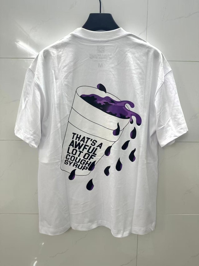 PO' UP US City Name List Green Box Text Gradient Flame Front Purple Syrup Dripping Disposable Cup Print Tee 2 colors 29303911