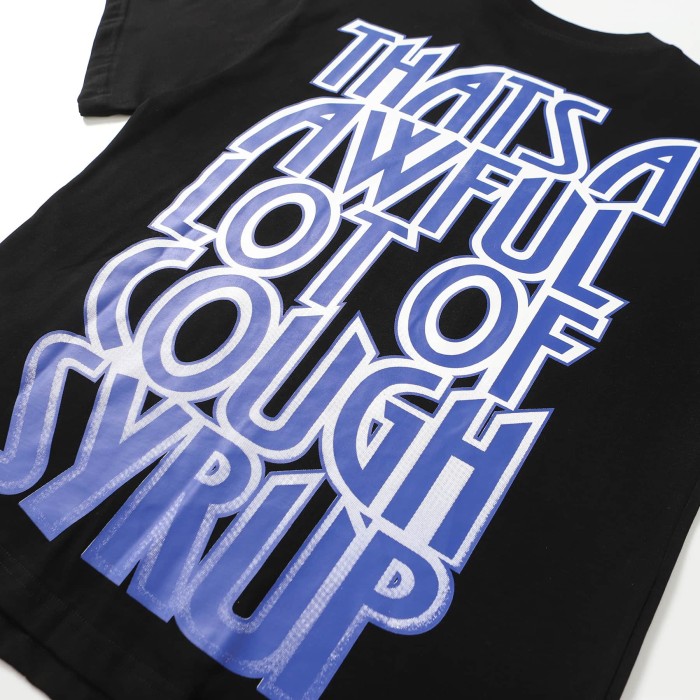 Hip Hop Streetwear Gothic Stacked Letter Slogan USA Continent Map Emblem Badge Double Side Tee 29303789