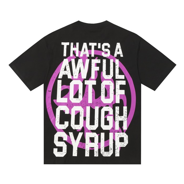 Pink Graffiti Typography Dual Line Front Circular Frame Grunge Text Print Tee 2 colors 29303963