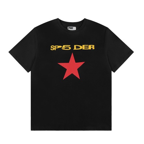 Text On Top Large Solid Red Five Point Star Below Single Chest Print T-Shirt 2 colors 29304192