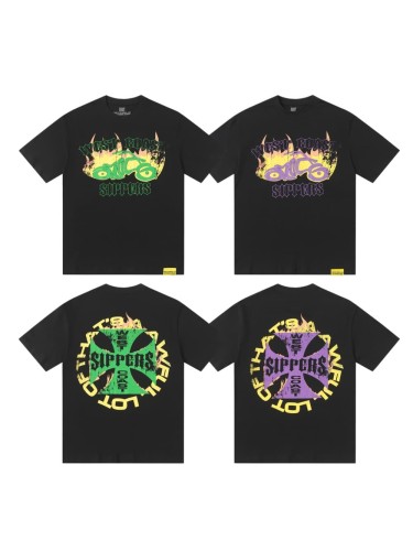 West Coast Sippers Flame Motorcycle Cross Double Sided Print Tee 2 29303788