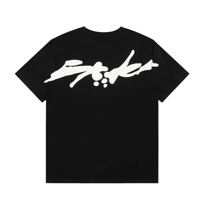 Silkscreen Print Mini Spider Number 5 Chest Graphic Abstract Splash Graffiti T-Shirt 3 colors 29305099