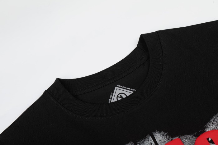 Red Rodeo Text Over Worn Spider Web Single Print T-Shirt 29304794