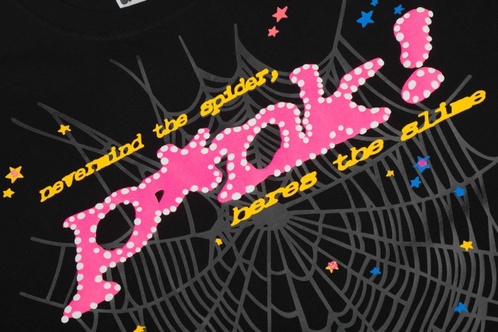 Y2K Drill Streetwear Splash Dot Popak Script Spider Web Graphic T-Shirt 4 colors 29304881
