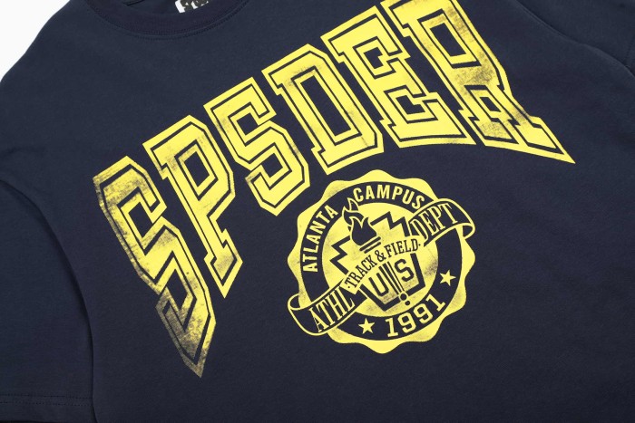 Vintage Washed Distressed Silkscreen Arch SPSDER Letter Athletic Dept 1991 Seal Badge Print T-Shirt 29305108