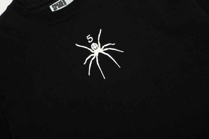 Silkscreen Print Mini Spider Number 5 Chest Graphic Abstract Splash Graffiti T-Shirt 3 colors 29305099