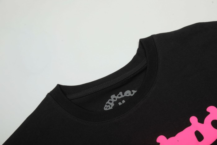 3D Raised Puff Foam Worldwide Web Letter & Large Spider Web Print T-Shirt 29305049