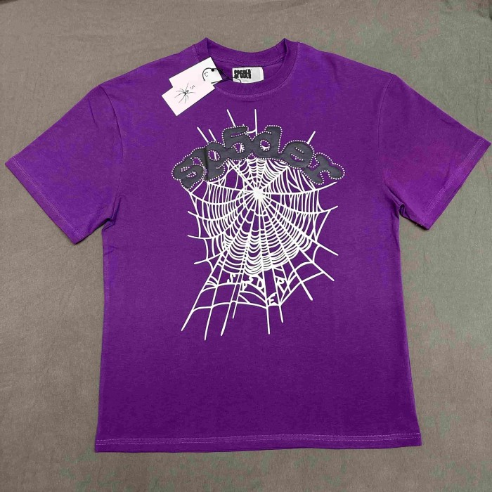 Drill Streetwear Outline Arch Sp5der Letter Matching Spider Web Graphic T-Shirt 4 colors 29304842