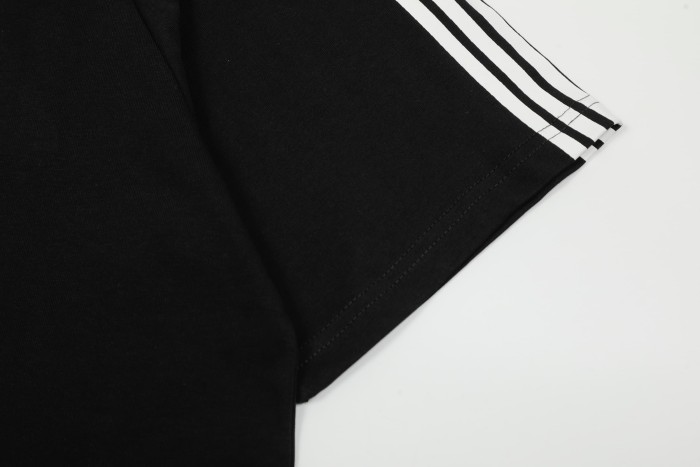 Streetwear Raglan 3 Stripes Sleeve Bold Large 5EX Contrast Silkscreen Front Print Two-Tone T-Shirt 2 colors 29305085