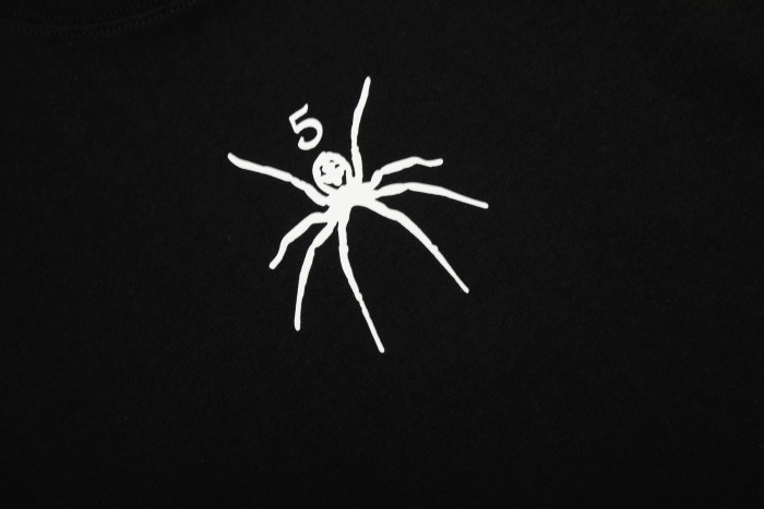 Silkscreen Print Mini Spider Number 5 Chest Graphic Abstract Splash Graffiti T-Shirt 3 colors 29305099