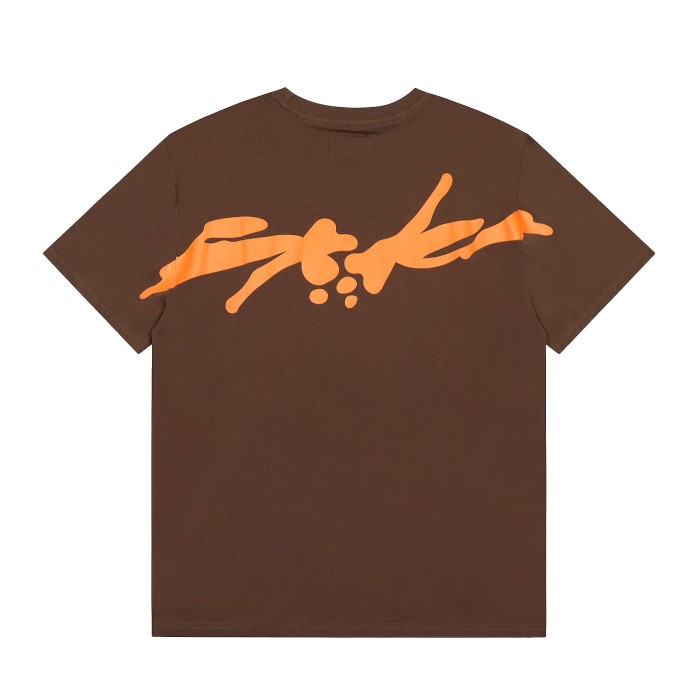 Silkscreen Print Mini Spider Number 5 Chest Graphic Abstract Splash Graffiti T-Shirt 3 colors 29305099