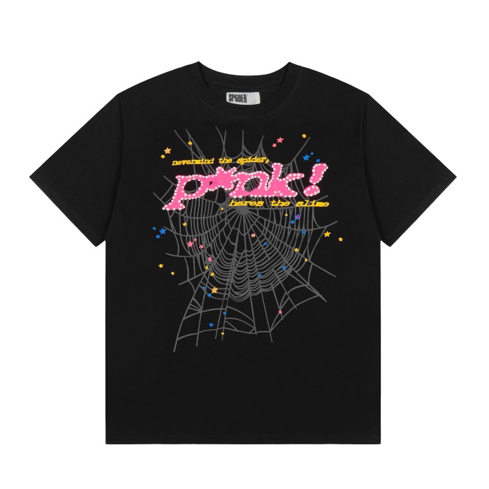 Y2K Drill Streetwear Splash Dot Popak Script Spider Web Graphic T-Shirt 4 colors 29304881