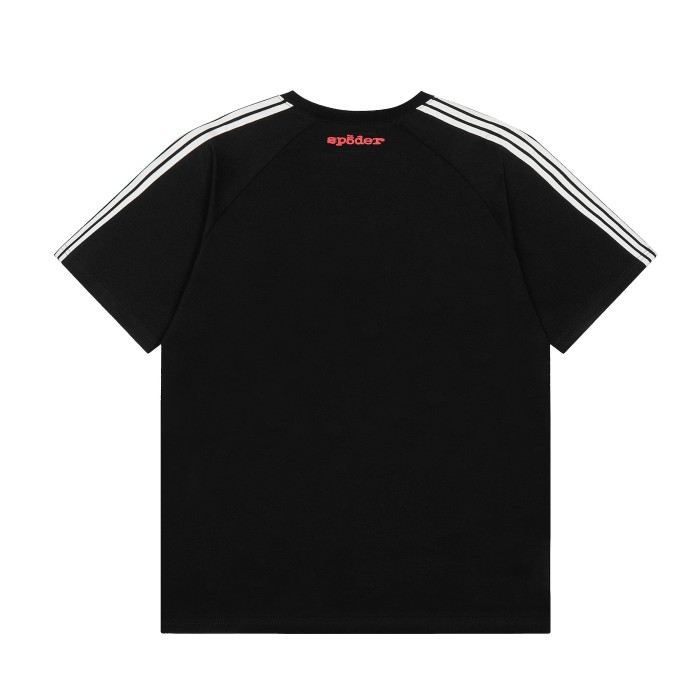Streetwear Raglan 3 Stripes Sleeve Bold Large 5EX Contrast Silkscreen Front Print Two-Tone T-Shirt 2 colors 29305085