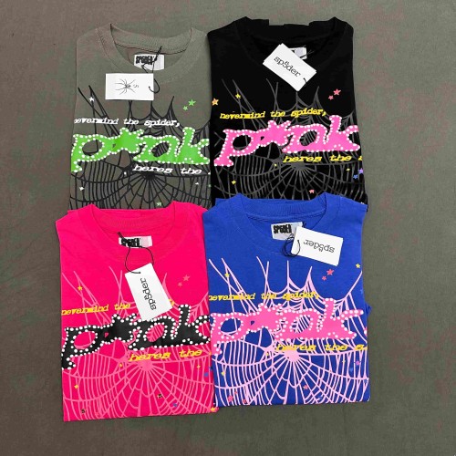 Y2K Drill Streetwear Splash Dot Popak Script Spider Web Graphic T-Shirt 4 colors 29304881