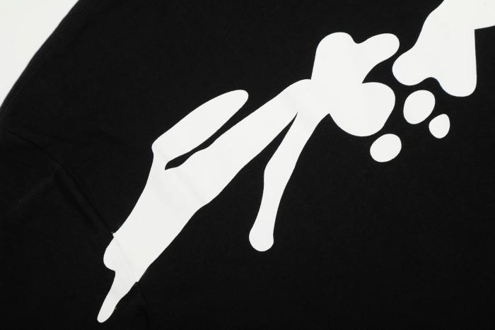Silkscreen Print Mini Spider Number 5 Chest Graphic Abstract Splash Graffiti T-Shirt 3 colors 29305099