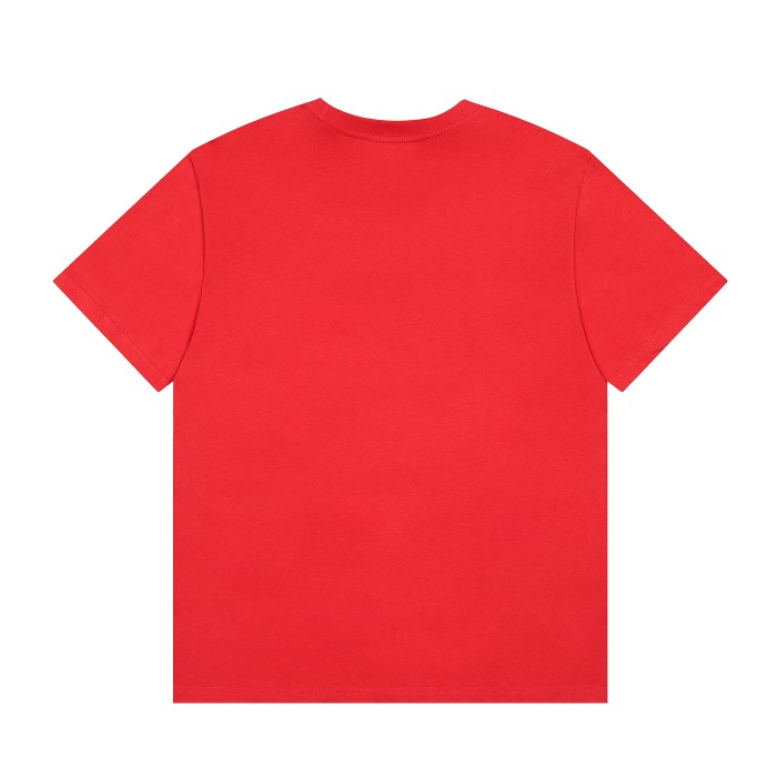 Streetwear 3D Raised Puff Foam Rope Frame Cowboy Rider Sp5der Letter Star Horseshoe Front Print T-Shirt 29305042