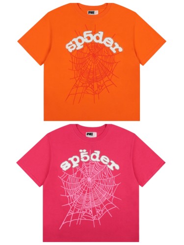Arch Curved White Rhinestone Beaded Trim Rounded Script Letter Spider Web Print T-Shirt 2 colors 29304801