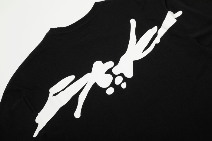 Silkscreen Print Mini Spider Number 5 Chest Graphic Abstract Splash Graffiti T-Shirt 3 colors 29305099