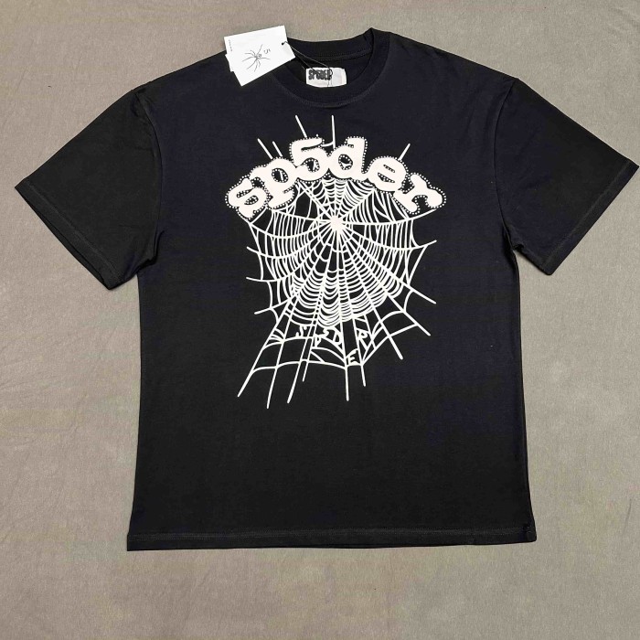 Drill Streetwear Outline Arch Sp5der Letter Matching Spider Web Graphic T-Shirt 4 colors 29304842