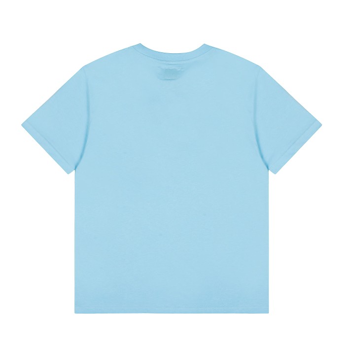 Streetwear Gradient Faded Shadow Wash Spider Web & Dark Blue Sp5der Letter Front Print T-Shirt 29304994