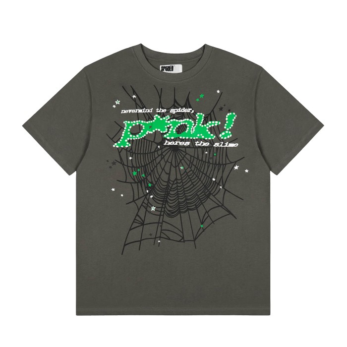 Y2K Drill Streetwear Splash Dot Popak Script Spider Web Graphic T-Shirt 4 colors 29304881