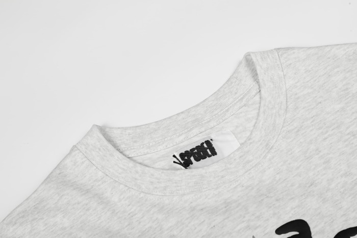 Drill Streetwear Contrast Line Screen Print Web & Sp5der Letter Front Print T-Shirt 2 colors 29304999