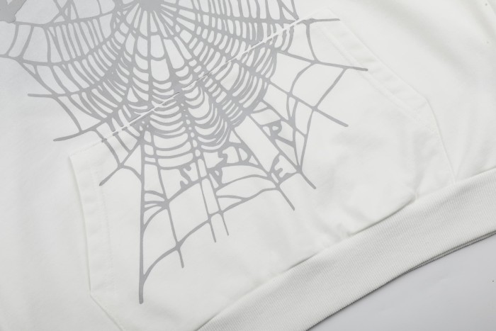 Ombre Gradient Dip Dye Silkscreen Arch Spider Web Print Hoodie & Cuffed Jogger Pants Set 2 colors 29306429