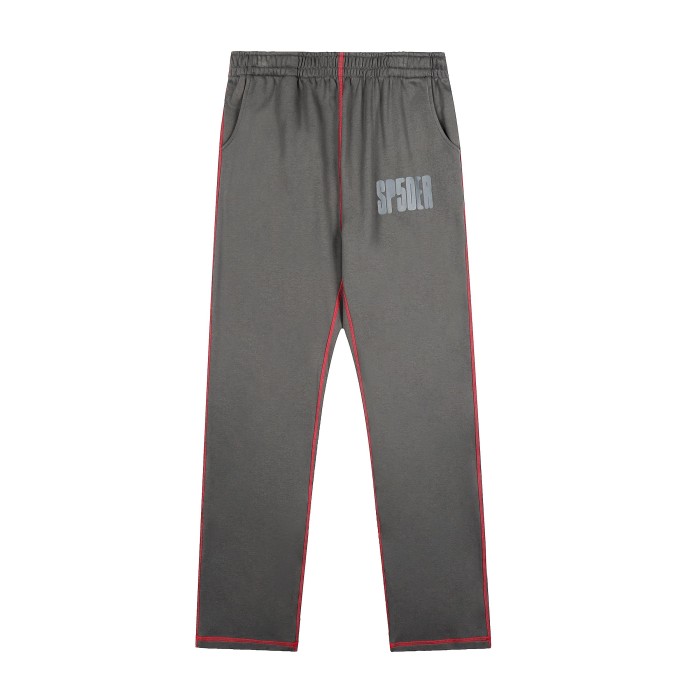 Contrast Red Stitch Raglan Trim Tone-On-Tone Printed Hoodie & Straight Leg Sweatpants Set 29306403