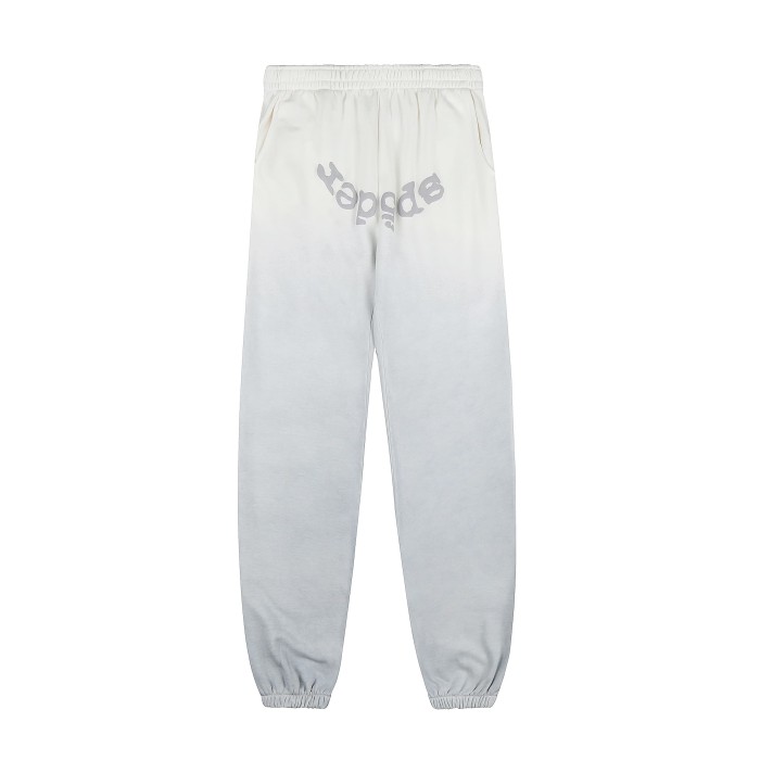 Ombre Gradient Dip Dye Silkscreen Arch Spider Web Print Hoodie & Cuffed Jogger Pants Set 2 colors 29306429