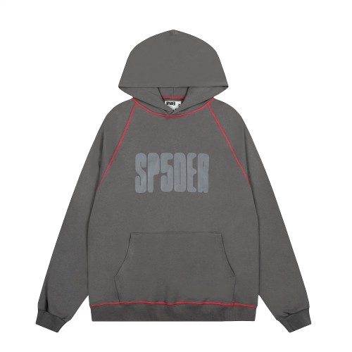 Contrast Red Stitch Raglan Trim Tone-On-Tone Printed Hoodie & Straight Leg Sweatpants Set 29306403